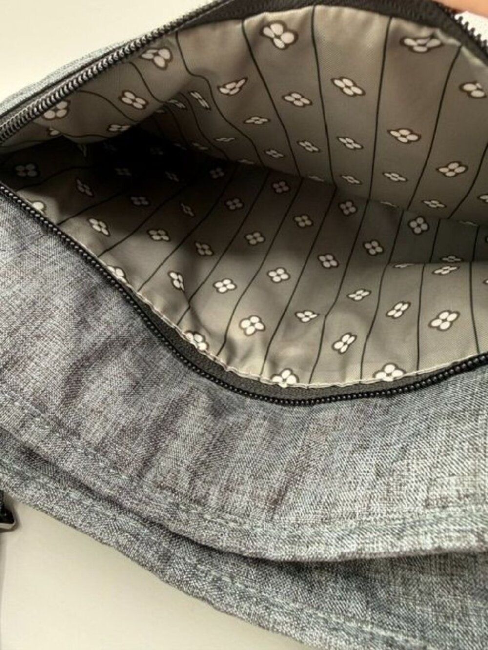 Lug Shimmy SE Heather Grey Quilted Crossbody RFID Organizer Travel Purse + Extra - Picture 8 of 11